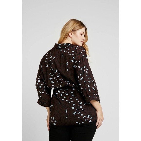 River Island Plus Waisted Shirt Abstract Animal Print Size 20 - Picture 2 of 10